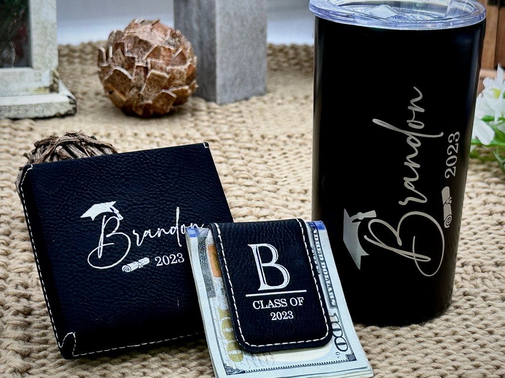 Graduation Gifts for Him, Personalized Graduation with Money Clip and Engraved Tumbler, Graduation Keepsake Gifts, Class of 2023 Grad Gift