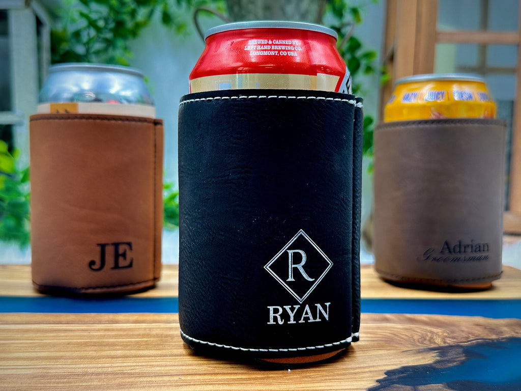 Groomsmen Gifts Can Cooler Holder, Personalized Gift for Groomsmen, Beer Can Holder, Engraved Can Cooler Gift for Wedding Favors Party Gifts
