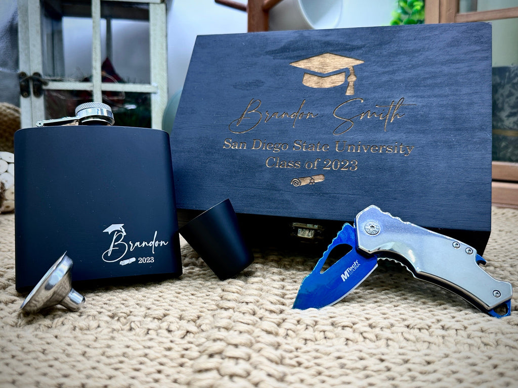 Personalized Graduation Box Set Gifts for Him Class of 2023 College Graduates