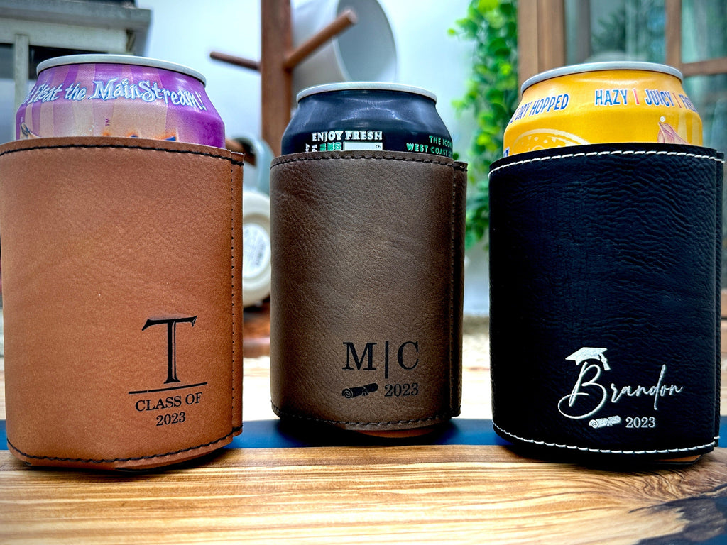 Personalized Graduation Gifts for College Graduate - Can Cooler Holder for Beer, Engraved Gift for Graduation Party, Beer Can Drink Cooler
