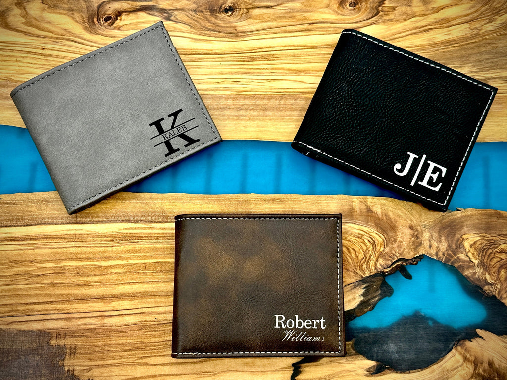 Personalized WALLET Gift Ideas for Men and Groomsmen Gifts for Wedding Party