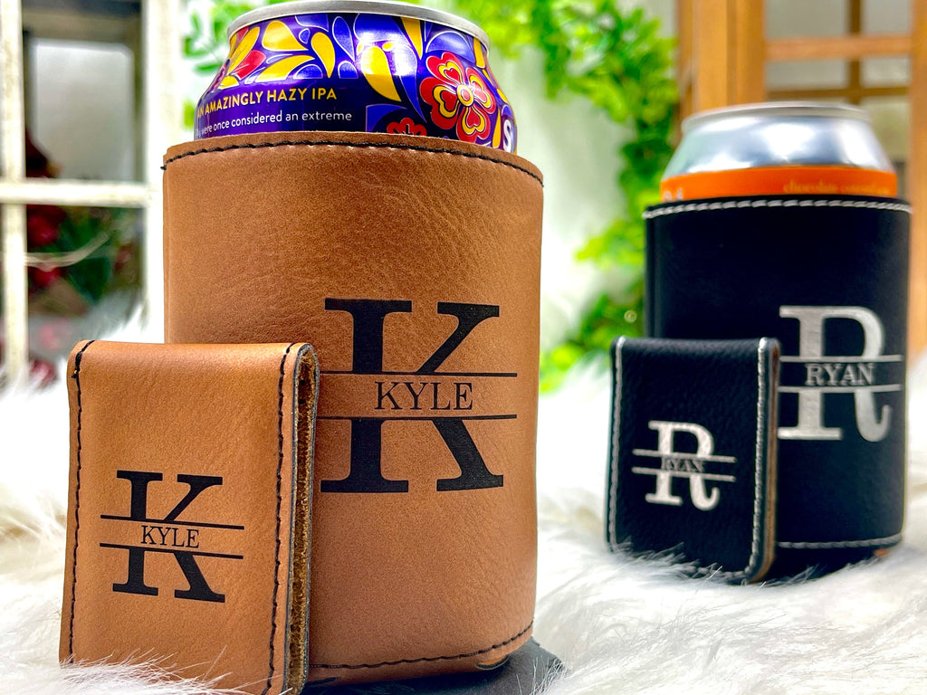 Personalized Groomsmen Proposal Gift Ideas with Can Cooler and Money Clip