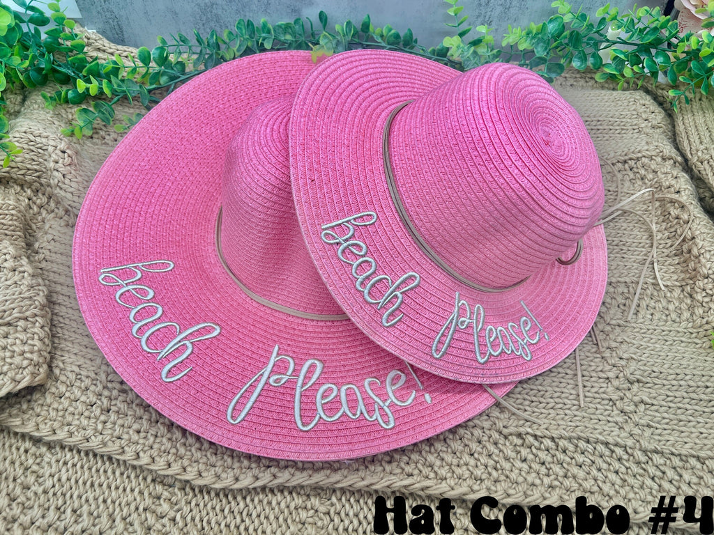 Mother and Daughter Trip, Beach Please Vacation Hat, Mother and Daughter Matching gift set, Girls just wanna have Sun Tumbler